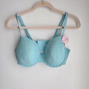 Cacique Lace T-Shirt Bra in Soft Aqua